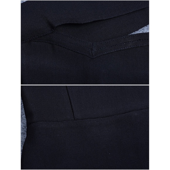 Bandage Cut Out One Shoulder Sexy Slit Bodycon Pencil Dress Red - Picture 4 of 7